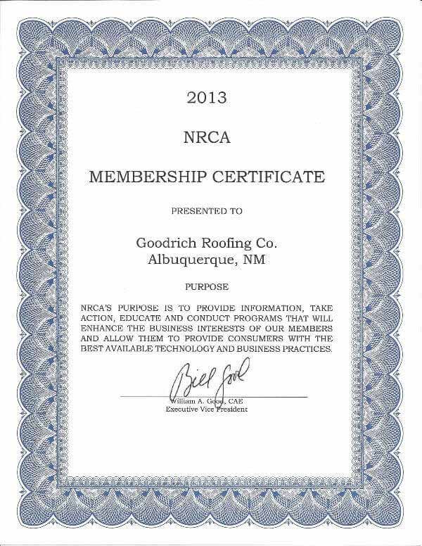 NRCA-Member-Certificate-Member-Since-1980